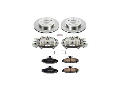 PowerStop OE Replacement Brake Rotor, Pad and Caliper Kit; Rear (93-97 Camaro w/ Rear Disc Brakes)