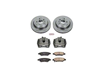 PowerStop OE Replacement Brake Rotor, Pad and Caliper Kit; Rear (10-15 Camaro LS, LT)