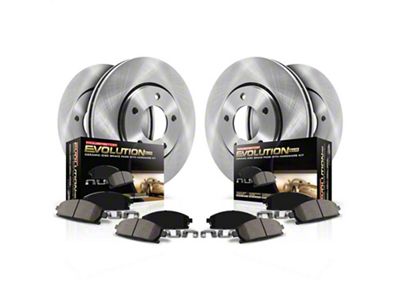 PowerStop OE Replacement Brake Rotor and Pad Kit; Front and Rear (1993 Camaro w/ Rear Disc Brakes)