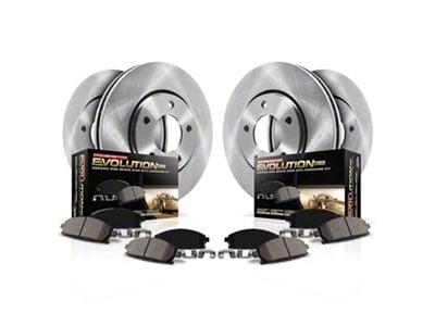PowerStop OE Replacement Brake Rotor and Pad Kit; Front and Rear (94-97 Camaro w/ Rear Disc Brakes)