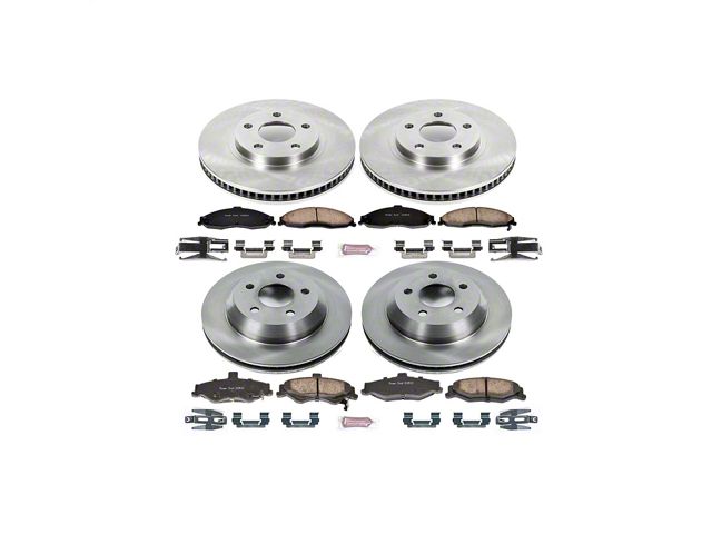 PowerStop OE Replacement Brake Rotor and Pad Kit; Front and Rear (98-02 Camaro)