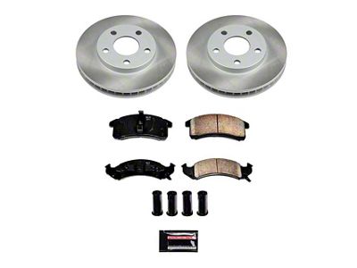 PowerStop Semi-Coated Rotor and Pad Kit; Front (1993 Camaro)