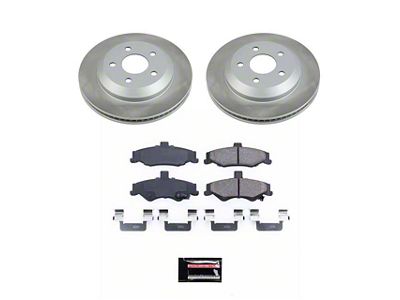 PowerStop Semi-Coated Rotor and Pad Kit; Rear (98-02 Camaro)