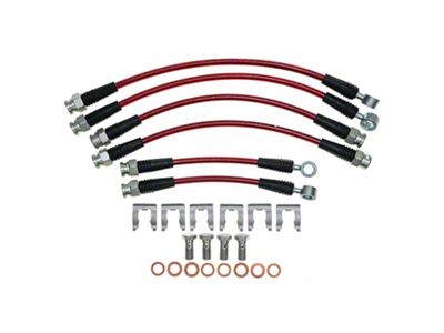 PowerStop Stainless Steel Brake Hose Kit; Front and Rear (95-97 Camaro w/ Rear Disc Brakes)