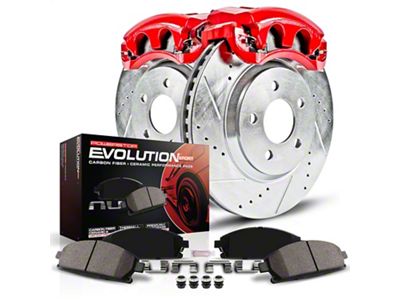 PowerStop Z23 Evolution Brake Rotor, Pad and Caliper Kit; Front (1993 Camaro)