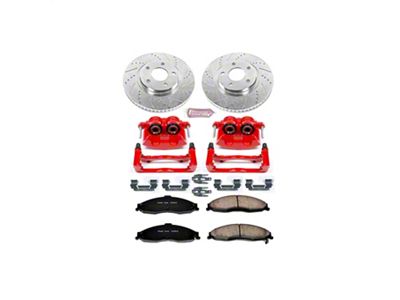 PowerStop Z23 Evolution Brake Rotor, Pad and Caliper Kit; Front (98-02 Camaro)