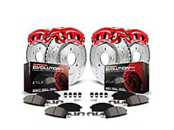 PowerStop Z23 Evolution Brake Rotor, Pad and Caliper Kit; Front and Rear (1993 Camaro w/ Rear Disc Brakes)