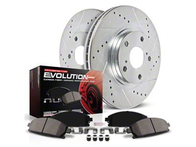 PowerStop Z23 Evolution Sport Brake Rotor and Pad Kit; Front (1993 Camaro)