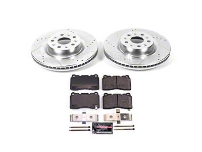 PowerStop Z23 Evolution Sport Brake Rotor and Pad Kit; Front (21-24 Camaro LT1)