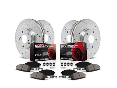 PowerStop Z23 Evolution Sport Brake Rotor and Pad Kit; Front and Rear (1993 Camaro w/ Rear Disc Brakes)