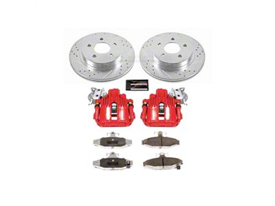 PowerStop Z26 Street Warrior Brake Rotor, Pad and Caliper Kit; Rear (93-97 Camaro w/ Rear Disc Brakes)