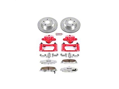 PowerStop Z26 Street Warrior Brake Rotor, Pad and Caliper Kit; Rear (98-02 Camaro)