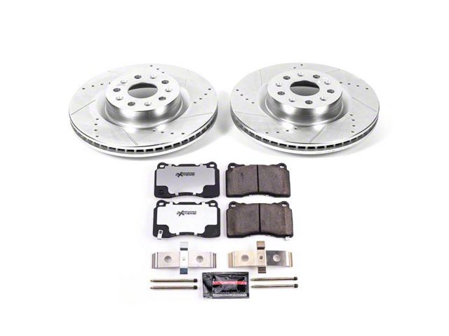 PowerStop Z26 Street Warrior Brake Rotor and Pad Kit; Front (21-24 Camaro LT1)