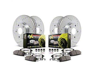 PowerStop Z26 Street Warrior Brake Rotor and Pad Kit; Front and Rear (94-97 Camaro w/ Rear Disc Brakes)