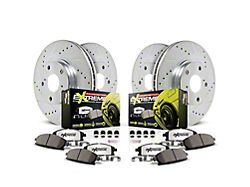 PowerStop Z26 Street Warrior Brake Rotor and Pad Kit; Front and Rear (98-02 Camaro)