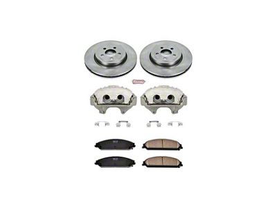 PowerStop OE Replacement Brake Rotor, Pad and Caliper Kit; Front (09-11 Challenger R/T; 2011 Challenger SE w/ Dual Piston Front Calipers)