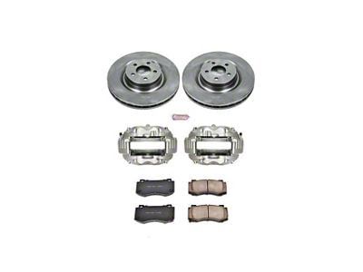 PowerStop OE Replacement Brake Rotor, Pad and Caliper Kit; Front (08-20 Challenger 392 Hemi Scat Pack Shaker, GT, R/T & SRT8 w/ 4-Piston Front Calipers)