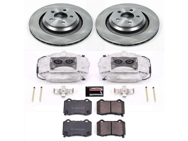 PowerStop OE Replacement Brake Rotor, Pad and Caliper Kit; Rear (08-20 Challenger w/ 4 or 6-Piston Front Calipers, Excluding SE & SXT)