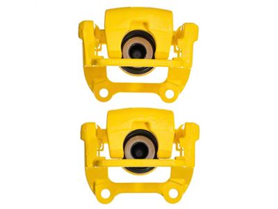 PowerStop Performance Rear Brake Calipers; Yellow (09-20 Challenger GT, R/T, Rallye Redline & SXT w/ Dual Piston Front Calipers & Vented Rear Rotors; 2011 Challenger SE w/ Dual Piston Front Calipers & Vented Rear Rotors)