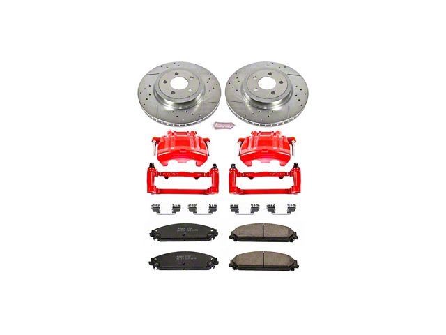 PowerStop Z23 Evolution Sport Brake Rotor, Pad and Caliper Kit; Front (12-20 Challenger GT, R/T, Rallye Redline, SXT & T/A w/ Dual Piston Front Calipers)