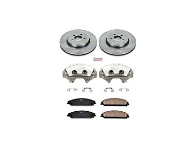 PowerStop OE Replacement Brake Rotor, Pad and Caliper Kit; Front (12-14 Charger Pursuit; 12-20 Charger AWD SXT, Daytona, GT & R/T w/ Dual Piston Front Calipers; 12-13 5.7L HEMI Charger SE; 13-17 AWD Charger SE w/ Dual Piston Front Calipers)