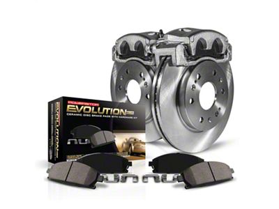 PowerStop OE Replacement Brake Rotor, Pad and Caliper Kit; Front (14-23 Charger Pursuit w/ 370mm Front Rotors)