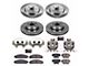 PowerStop OE Replacement Brake Rotor, Pad and Caliper Kit; Front and Rear (12-14 Charger Pursuit; 12-13 5.7L HEMI Charger SE)