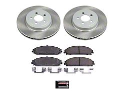 PowerStop Semi-Coated Brake Rotor and Pad Kit; Front (12-14 Charger Pursuit; 06-23 Charger AWD SE, AWD SXT, Daytona, Daytona R/T, GT & R/T w/ Dual Piston Front Calipers; 11-13 5.7L HEMI Charger SE)