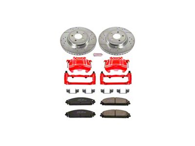PowerStop Z23 Evolution Sport Brake Rotor, Pad and Caliper Kit; Front (12-14 Charger Pursuit; 12-20 Charger AWD SXT, Daytona, GT & R/T w/ Dual Piston Front Calipers; 12-13 5.7L HEMI Charger SE; 13-17 AWD Charger SE w/ Dual Piston Front Calipers)