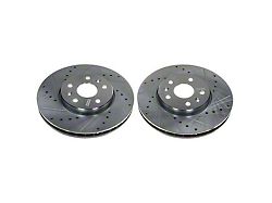 PowerStop Evolution Cross-Drilled and Slotted Rotors; Front Pair (20-24 Corvette C8 Stingray w/o Z51 Brake Package)