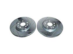 PowerStop Evolution Cross-Drilled and Slotted Rotors; Front Pair (20-24 Corvette C8 Stingray w/ Z51 Brake Package)