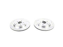 PowerStop Evolution Cross-Drilled and Slotted Rotors; Rear Pair (14-19 Corvette C7 Stingray w/ J55 Brake Package)