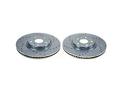 PowerStop Evolution Cross-Drilled and Slotted Rotors; Rear Pair (20-24 Corvette C8 Stingray w/ Z51 Brake Package)