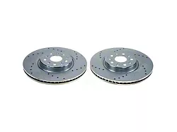 PowerStop Evolution Cross-Drilled and Slotted Rotors; Rear Pair (20-24 Corvette C8 Stingray w/ Z51 Brake Package)