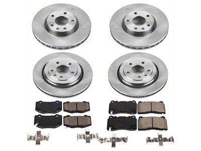 PowerStop OE Replacement Brake Rotor and Pad Kit; Front and Rear (17-19 Corvette C7 Stingray w/ Standard JL9 Brake Package)