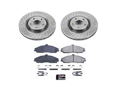 PowerStop OE Replacement Brake Rotor and Pad Kit; Front (05-09 Corvette C6 w/ Z51 Brake Package; 10-11 Corvette C6 Base w/ MagneRide; 12-13 Corvette C6 Base w/ Heavy Duty Brake Package)