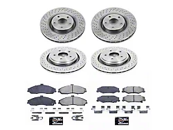 PowerStop OE Replacement Brake Rotor and Pad Kit; Front and Rear (05-09 Corvette C6 w/ Z51 Brake Package; 10-11 Corvette C6 Base w/ MagneRide; 12-13 Corvette C6 Base w/ Heavy Duty Brake Package)