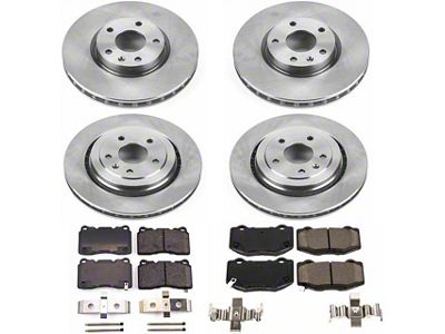 PowerStop OE Replacement Brake Rotor and Pad Kit; Front and Rear (14-16 Corvette C7 Stingray w/ Standard JL9 Brake Package)