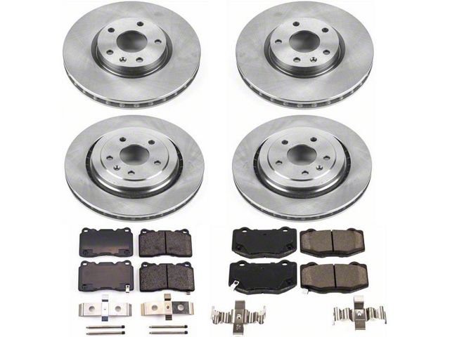 PowerStop OE Replacement Brake Rotor and Pad Kit; Front and Rear (14-16 Corvette C7 Stingray w/ Standard JL9 Brake Package)