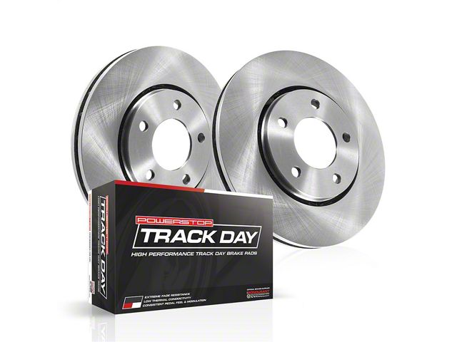 PowerStop Track Day Brake Rotor and Pad Kit; Front (05-13 Corvette C6 Base w/ Standard Brake Package)