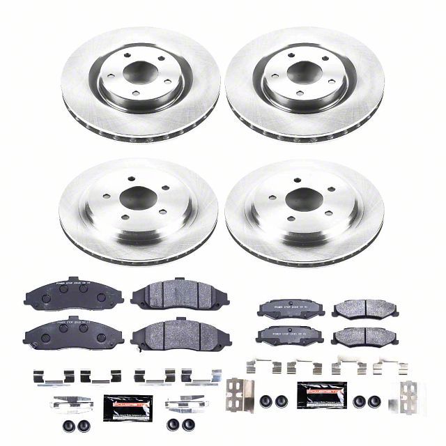 PowerStop Corvette Track Day Brake Rotor and Pad Kit; Front and Rear