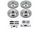 PowerStop Track Day Brake Rotor and Pad Kit; Front and Rear (97-04 Corvette C5)