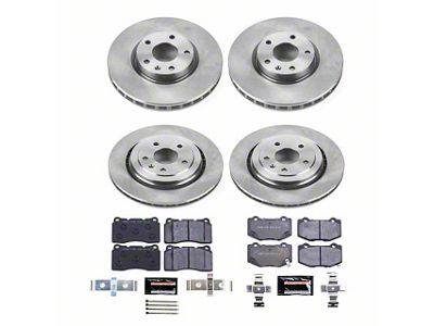 PowerStop Track Day Brake Rotor and Pad Kit; Front and Rear (14-16 Corvette C7 Stingray w/ Standard JL9 Brake Package)
