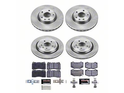 PowerStop Track Day Brake Rotor and Pad Kit; Front and Rear (14-16 Corvette C7 Stingray w/ Standard JL9 Brake Package)