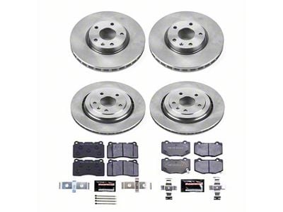 PowerStop Track Day Brake Rotor and Pad Kit; Front and Rear (17-19 Corvette C7 Stingray w/ Standard JL9 Brake Package)