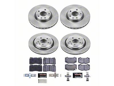 PowerStop Track Day Brake Rotor and Pad Kit; Front and Rear (17-19 Corvette C7 Stingray w/ Standard JL9 Brake Package)