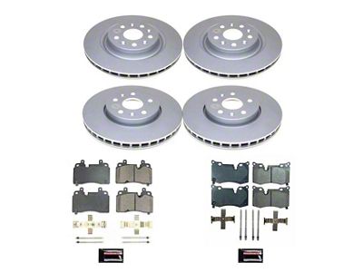 PowerStop Z17 Evolution Plus Brake Rotor and Pad Kit; Front and Rear (20-24 Corvette C8 Stingray w/o Z51 Brake Package)