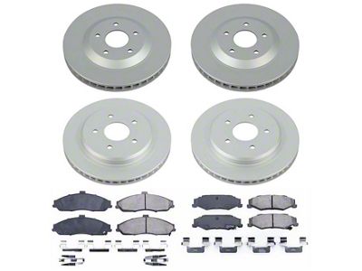 PowerStop Z17 Evolution Plus Brake Rotor and Pad Kit; Front and Rear (97-04 Corvette C5)