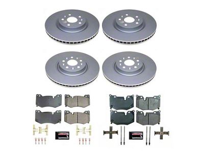 PowerStop Z17 Evolution Plus Brake Rotor and Pad Kit; Front and Rear (20-24 Corvette C8 Stingray w/ Z51 Brake Package)