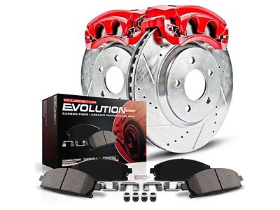 PowerStop Z23 Evolution Sport Brake Rotor, Pad and Caliper Kit; Front (14-19 Corvette C7 Stingray w/ J55 Brake Package)